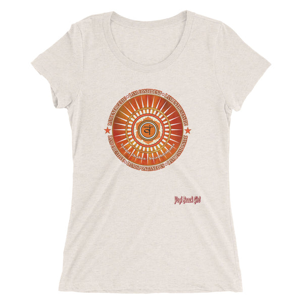 "Sacral Chakra" Ladies' Short Sleeve Tri-Blend  Tee